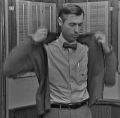 Screen shot from the second episode of Mister Rogers' Neighborhood.